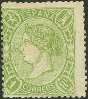 1º Y 2º Centenario. * 78 1865. 1 Real Verde (leve Repación En El Margen Inferior). Centraje De La Emisión Y Dentado Abso - Otros & Sin Clasificación