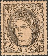 1º Y 2º Centenario. * 103 1870. 2 Mils Negro. PIEZA DE LUJO. - Altri & Non Classificati