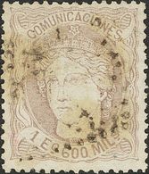 1º Y 2º Centenario. º 111 1870. 1600 Mils Violeta. Excepcional Centraje Y Color. PIEZA DE LUJO. Cert. EXFIMA. 2018 1475. - Sonstige & Ohne Zuordnung