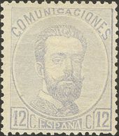 1º Y 2º Centenario. * 122 1872. 12 Cts Lila Gris. Muy Bien Centrado. MAGNIFICO. - Other & Unclassified