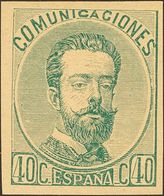 1º Y 2º Centenario. (*) 125P(4) 1872. Conjunto De Cuatro ENSAYOS DE COLOR (sin Dentar) Del 40 Cts En Colores Diversos. M - Altri & Non Classificati