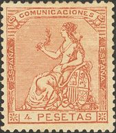 1º Y 2º Centenario. * 139 1873. 4 Pts Castaño. Color Fresco Y Muy Bien Centrado. PIEZA DE LUJO. Cert. GRAUS. 2018 990. - Sonstige & Ohne Zuordnung