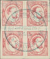 1º Y 2º Centenario. º 159(2),159A(2) 1874. ½ Real Rosa, Bloque De Cuatro (Tipo I + Tipo II). Matasello COMANDANCIA GENER - Sonstige & Ohne Zuordnung