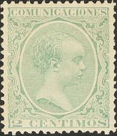 1º Y 2º Centenario. * 213 1889. 2 Cts Verde. Color Y Centraje Excepional. PIEZA DE LUJO. - Altri & Non Classificati