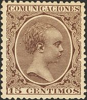 1º Y 2º Centenario. * 219 1889. 15 Cts Castaño Violeta. Excelente Centraje Y Color. PIEZA DE LUJO. - Otros & Sin Clasificación