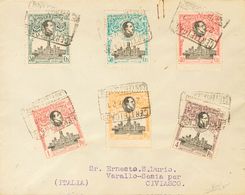 1º Y 2º Centenario. Sobre 297/09 1921. Serie Completa En Dos Cartas Filatélicas, Ambas De MADRID A ITALIA. MAGNIFICAS. - Otros & Sin Clasificación