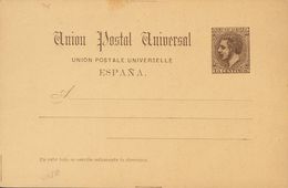 Entero Postal. (*) EP16 1884. 15 Cts Castaño Sobre Tarjeta Entero Postal. MAGNIFICA. 2018 25. - Sonstige & Ohne Zuordnung