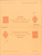 Entero Postal. (*) EP41 1901. 10 Cts + 10 Cts Naranja Sobre Tarjeta Entero Postal, De Ida Y Vuelta. MAGNIFICA. 2018 66. - Sonstige & Ohne Zuordnung