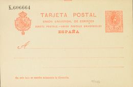 Entero Postal. (*) EP53 1910. 10 Cts Naranja Sobre Tarjeta Entero Postal. MAGNIFICA. 2018 45. - Otros & Sin Clasificación