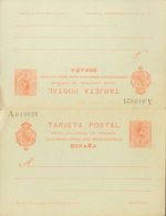 Entero Postal. (*) EP54 1910. 10 Cts + 10 Cts Rojo Sobre Tarjeta Entero Postal, De Ida Y Vuelta. MAGNIFICA. 2018 89. - Altri & Non Classificati