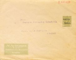 Entero Postal. Entero Postal Privado. (*) 1931. 2 Cts Verde Oliva Sobre Entero Postal Privado M.ARTEMAN AUTOMOVILES ACCE - Sonstige & Ohne Zuordnung