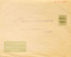 Entero Postal. Entero Postal Privado. (*) 1931. 2 Cts Verde Oliva Sobre Entero Postal Privado M.ARTEMAN AUTOMOVILES ACCE - Other & Unclassified