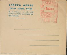 Entero Postal. Aerograma. (*) AE4 1947. 4 Pts Sobre Aerograma (Tipo A) (leve Rotura En El Margen Superior Sin Importanci - Autres & Non Classés