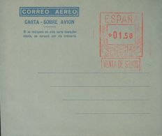 Entero Postal. Aerograma. (*) AE11b 1948. 1'50 Pts Sobre Aerograma (Tipo Aa+e), Sobre Gris Oscuro. MAGNIFICO Y RARO. (Lá - Altri & Non Classificati