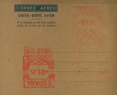 Entero Postal. Aerograma. (*) AE19Ca 1948. 1'65 Pts + 2'35 Pts Sobre Aerograma Con Franqueo Doble, Uno Invertido, Sobre  - Altri & Non Classificati