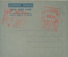 Entero Postal. Aerograma. (*) AE23 1948. 90 Cts + 3'10 Pts Sobre Aerograma Con Doble Franqueo, Uno Horizontal, Sobre Gri - Autres & Non Classés