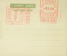 Entero Postal. Aerograma. (*) AE66 1956. 1'50 Pts + 2'50 Pts Sobre Aerograma Con Doble Franqueo, Uno Horizontal. MAGNIFI - Otros & Sin Clasificación