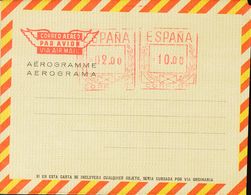 Entero Postal. Aerograma. (*) AE92 1970. 10 Pts + 2 Pts Sobre Aerograma Con Doble Franqueo (II+II). MAGNIFICO. (Láiz 200 - Otros & Sin Clasificación