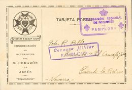 Guerra Civil. Bando Nacional. Sobre 1937. Tarjeta Postal De La Congregación De Sacerdotes Del Sagrado Corazón De Jesús D - Otros & Sin Clasificación