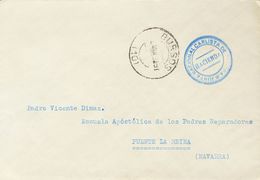 Guerra Civil. Bando Nacional. Sobre 1937. BURGOS A PUENTE LA REINA (NAVARRA). Marca De Franquicia JUNTA NACIONAL CARLIST - Other & Unclassified