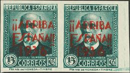 Emisiones Locales Patrióticas. San Sebastián. ** 8As(2), 9As(2) 1936. 10 Cts Verde Y 15 Cts Verde Gris. VALORES COMPLEME - Emissions Nationalistes