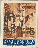 Ayuntamiento De Barcelona. ** NE17/21 1936. Serie Completa. NO EMITIDA. MAGNIFICA. 2018 200. - Andere & Zonder Classificatie