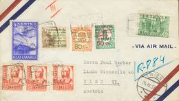 Canarias. Sobre 43381 1937. Serie Completa. Certificado De LAS PALMAS A VIENA (AUSTRIA). Al Dorso Llegada. MAGNIFICA Y R - Other & Unclassified
