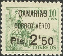 Canarias. * 23/30 1937. Serie Completa Con La Variedad "R" ROTA (posición 5). MAGNIFICA Y RARISIMA. Cert. GRAUS. - Other & Unclassified