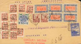 Canarias. Sobre 23(10) 1937. 50 Cts Sobre 2 Cts. Frontal De Certificado De SANTA CRUZ DE TENERIFE A MADRID. MAGNIFICA Y  - Other & Unclassified