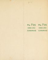 Canarias. (*) 36 1937. 1'25 Pts Verde. PRUEBA DE LA SOBRECARGA, De Dos De Las Diez Posiciones Del Bloque Reporte. MAGNIF - Sonstige & Ohne Zuordnung