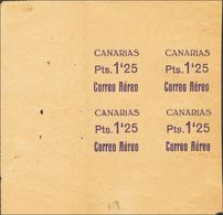 Canarias. (*) 37/39(4) 1938. Conjunto De Las PRUEBAS DE LA SOBRECARGA Del 50 Cts Rojo, 80 Cts Azul Y 1'25 Pts Violeta (c - Autres & Non Classés