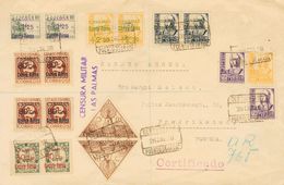 Canarias. Sobre 37(4), 38/39(2), 41/42(2) 1938. Diversos Valores. Certificado De PUERTO DE LA LUZ A FREDIKSTAD (NORUEGA) - Other & Unclassified