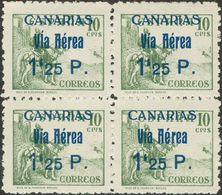 Canarias. **/* 45ha, 45hdv, 46ha 1938. Conjunto De Variedades Sobre El 5 Cts Castaño Y 10 Cts Verde. MAGNIFICO. - Altri & Non Classificati