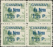 Canarias. **/* 45ha, 45hdv, 46ha 1938. Conjunto De Variedades Sobre El 5 Cts Castaño Y 10 Cts Verde. MAGNIFICO. - Otros & Sin Clasificación