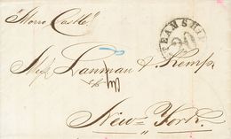 Cuba. Sobre 1868. Conjunto De Dos Cartas De LA HABANA A NUEVA YORK (1868 Y 1876), Una Con Marca STEAMSHIP / 20 Y Manuscr - Cuba (1874-1898)