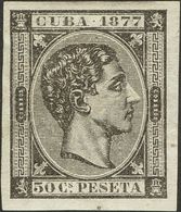 Cuba. * 40s, 42s 1877. 12½ Cts Gris Y 50 Cts Negro. SIN DENTAR. MAGNIFICOS. 2018 90. - Cuba (1874-1898)