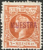 Cuba. * 154/58M 1898. 1 Mils, 2 Mils, 3 Mils, 4 Mils Y 5 Mils. MUESTRA. MAGNIFICOS. 2018 150. - Kuba (1874-1898)