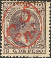 Fernando Poo. * 40C 1896. 5 Cts Sobre 6 Ctvos Violeta. MAGNIFICO. 2018 30. - Fernando Po