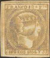 Filipinas. (*) 3 1854. 1 Real Gris-azul. Enormes Márgenes. PIEZA DE LUJO. Cert. GRAUS. 2018 1030. - Philippinen