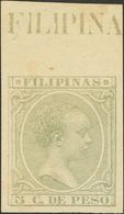 Filipinas. (*) 111s 1894. 5 Cts Verde, Borde De Hoja. SIN DENTAR. MAGNIFICO Y RARO. 2018 285. - Philippines