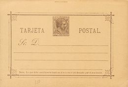 Filipinas. Entero Postal. (*) EP4/5 1889. 2 Cts Castaño Sobre Tarjeta Entero Postal Y 3 Cts + 3 Cts Carmín Sobre Tarjeta - Filippine