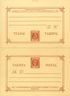 Filipinas. Entero Postal. (*) EP12/14, EP16/19 1898. Serie Completa Sobre Tarjetas Entero Postales (a Falta De La Tarjet - Philipines