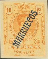Marruecos. * 32s, 34/35s, 38/41s 1914. 10 Cts, 20 Cts, 25 Cts, 50 Cts, 1 Pts, 4 Pts Y 10 Pts. SIN DENTAR. MAGNIFICOS. 20 - Maroc Espagnol