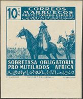 Marruecos. Beneficencia. ** 22/25s 1943. Serie Completa, Borde De Hoja. SIN DENTAR. MAGNIFICA. 2018 134. - Spanisch-Marokko