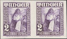 Tánger. ** 163s(2) 1948. 2 Pts Violeta, Pareja. SIN DENTAR. MAGNIFICA. 2018 190. - Spanisch-Marokko