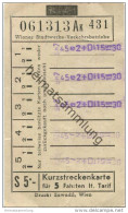 Österreich - Wien - Wiener Stadtwerke Verkehrsbetriebe - Kurzstreckenkarte Für 5 Fahrten S 5.- - Europa