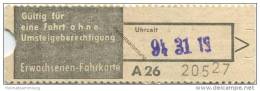 Deutschland - Hannover - Hannoversche Verkehrsbetriebe ÜSTRA AG - Erwachsenen-Fahrkarte - Europe