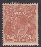 Australia SG 103a 1930 King George V,5d Orange-brown,Small Multiple Watermark Perf 13.5 X 12.5, Mint Hinged - Nuovi