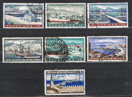 Serie Completa Usada, GRECIA Aereo 1958, Yvert Num 69-75 º - Used Stamps