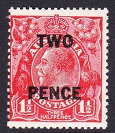 Australia SG 119 1930 King George V,Two Pence On1.5d Red,Small Multiple Watermark Perf 13.5.12.5, MNH - Mint Stamps